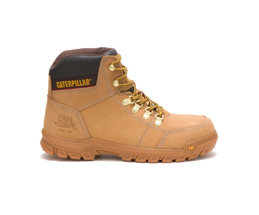 Caterpillar Outline Steel Toe - Sicherheitsstiefel Herren HellBraun - Schweiz NFOD-19472